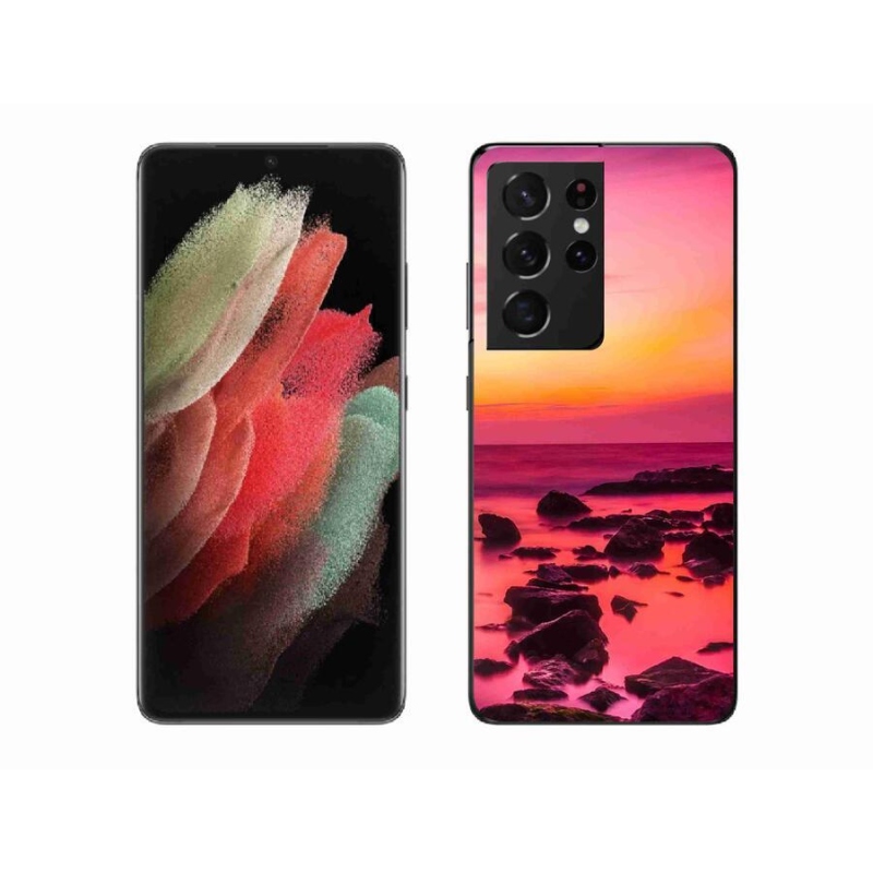 Gél borítás mmCase Samsung Galaxy S21 Ultra 5G - tenger és ragyogás