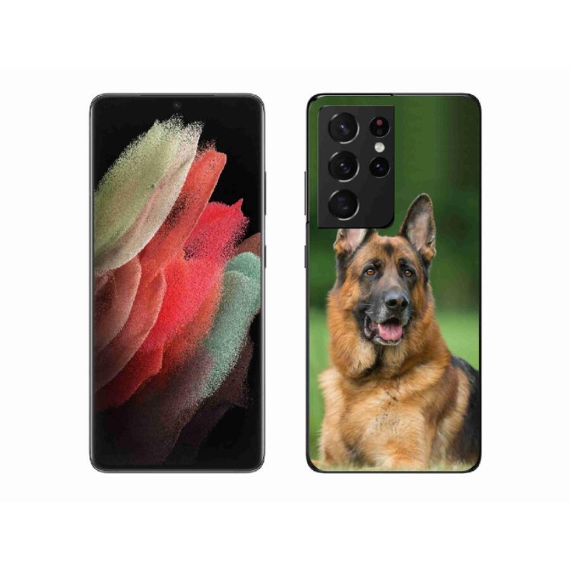 Gél borítás mmCase Samsung Galaxy S21 Ultra 5G - Német juhászkutya számára