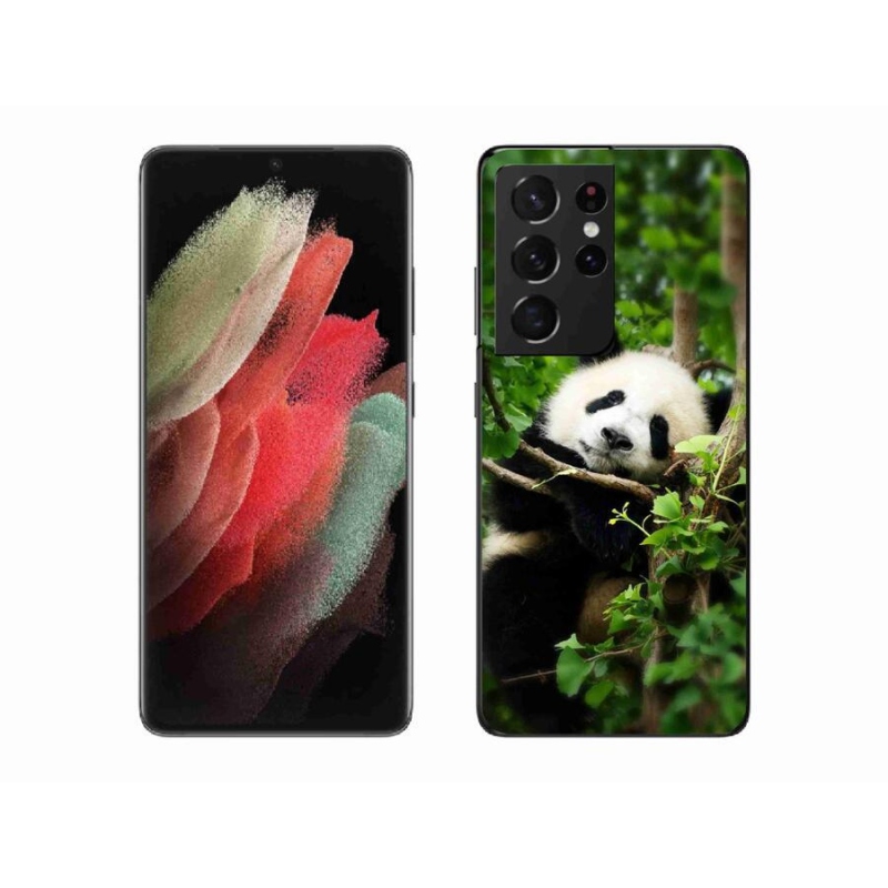 Zselés borítás mmCase Samsung Galaxy S21 Ultra 5G - panda