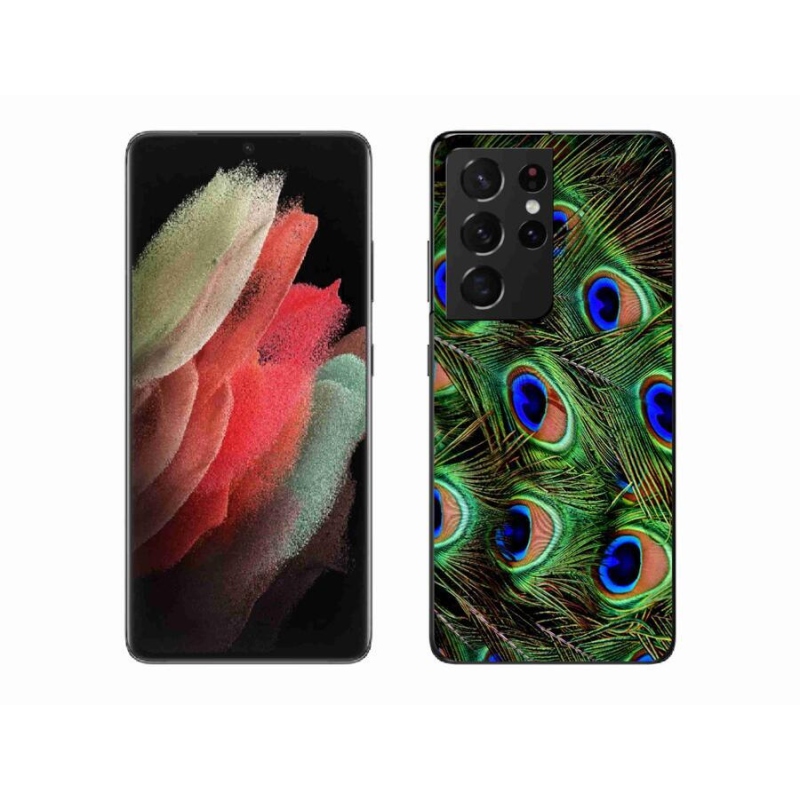 Zselés borítás mmCase Samsung Galaxy S21 Ultra 5G - pávatoll