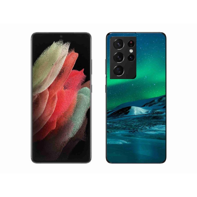 Gél borító mmCase Samsung Galaxy S21 Ultra 5G - sarki fény - mmCase Samsung Galaxy S21 Ultra 5G - aurora borealis