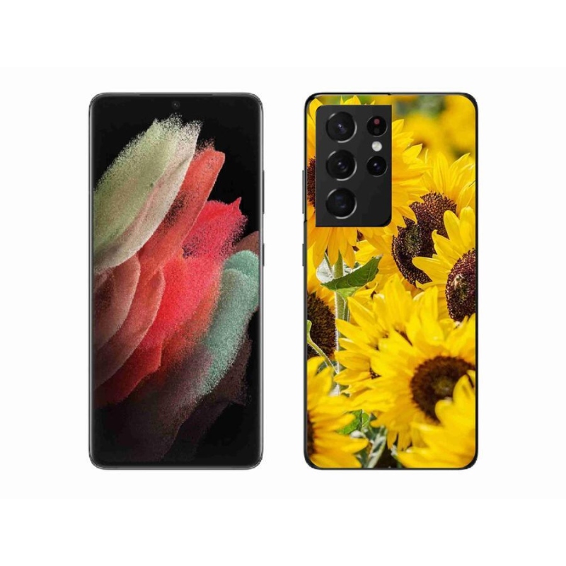 Gél védőhuzat mmCase Samsung Galaxy S21 Ultra 5G - Napraforgó