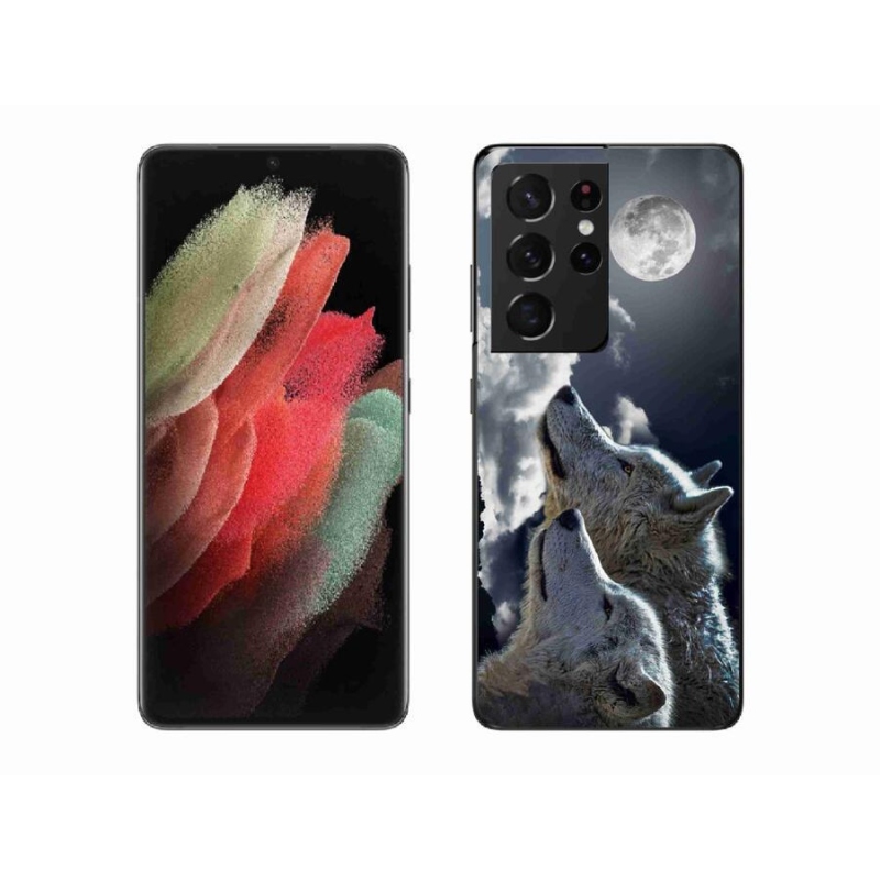 Gél védőburkolat mmCase Samsung Galaxy S21 Ultra 5G - farkasok