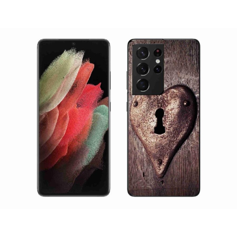 Zselés borítás mmCase Samsung Galaxy S21 Ultra 5G - szív alakú zár