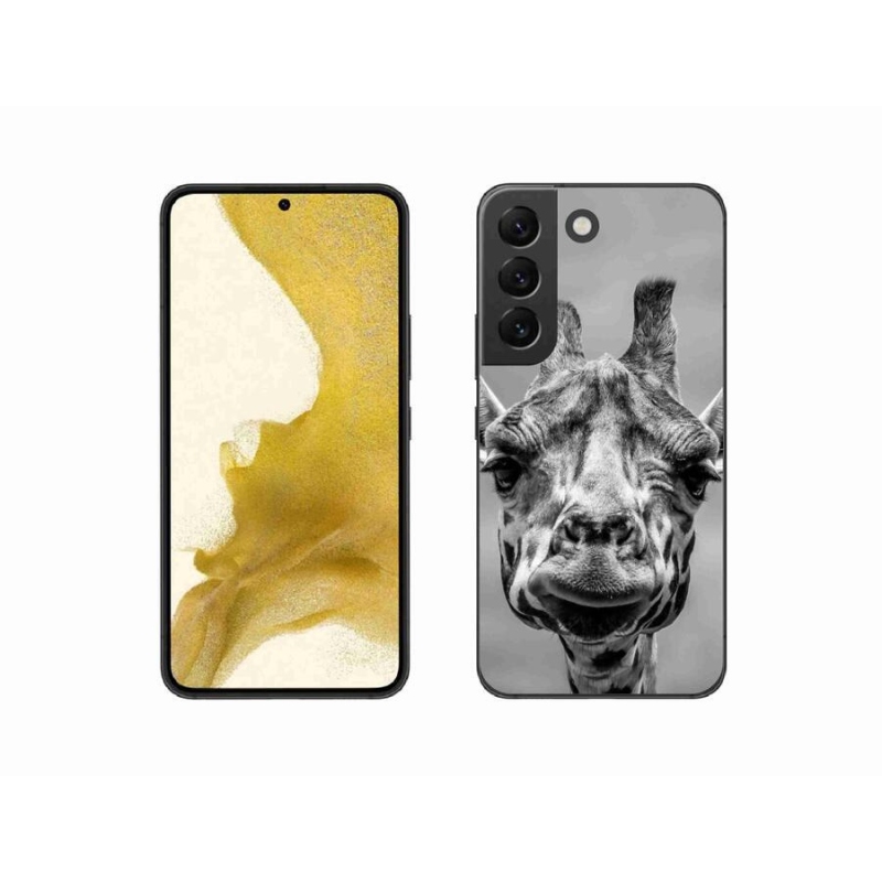 Zselés borítás mmCase Samsung Galaxy S22 5G - fekete-fehér zsiráfhoz