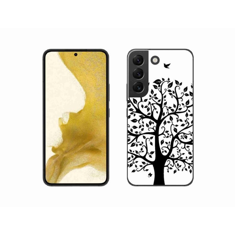 Zselés borítás mmCase Samsung Galaxy S22 5G - fekete-fehér fa