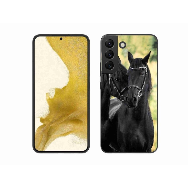 Zselés borítás mmCase Samsung Galaxy S22+ 5G - két fekete ló