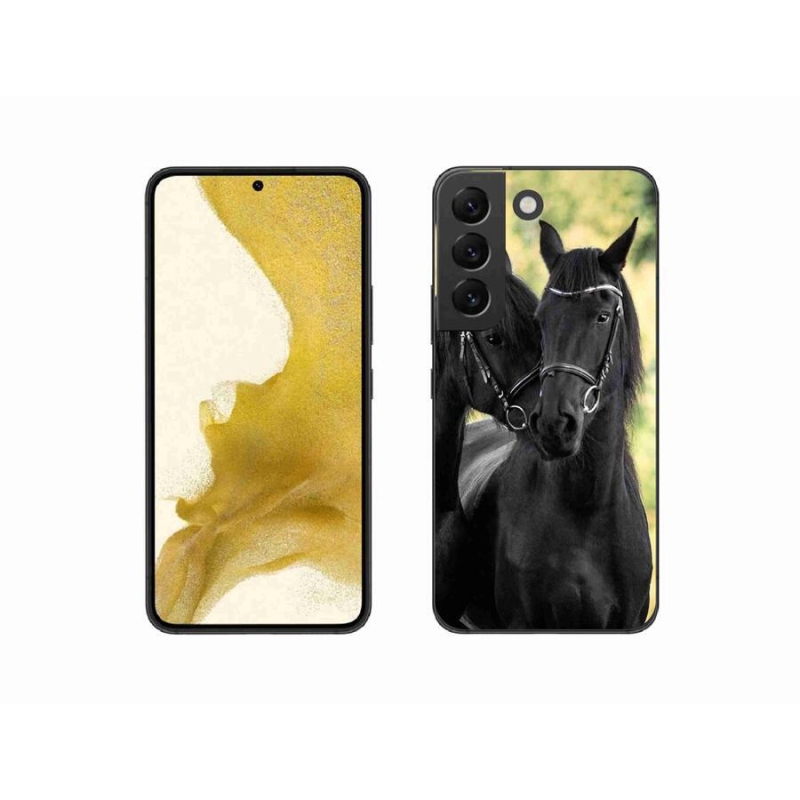 Zselés borítás mmCase Samsung Galaxy S22 5G - két fekete ló