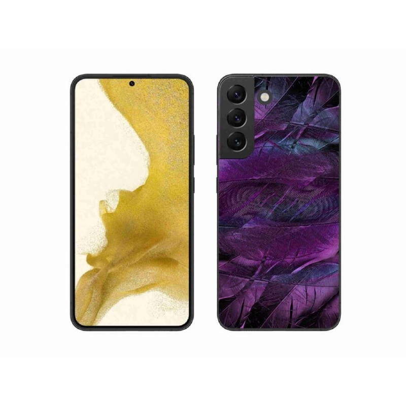 Gél védőhuzat mmCase Samsung Galaxy S22+ 5G - lila tollakhoz