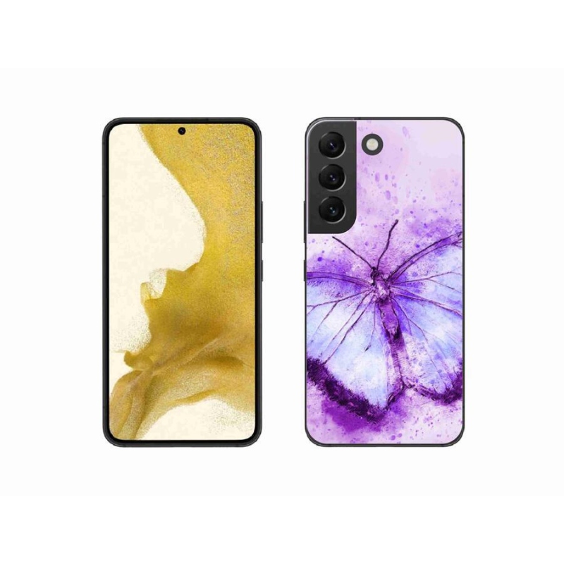 Gél védőhuzat mmCase Samsung Galaxy S22 5G - lila pillangó