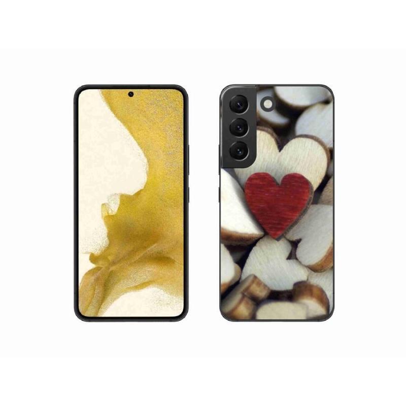 Zselés borítás mmCase Samsung Galaxy S22 5G - gravírozott piros szív