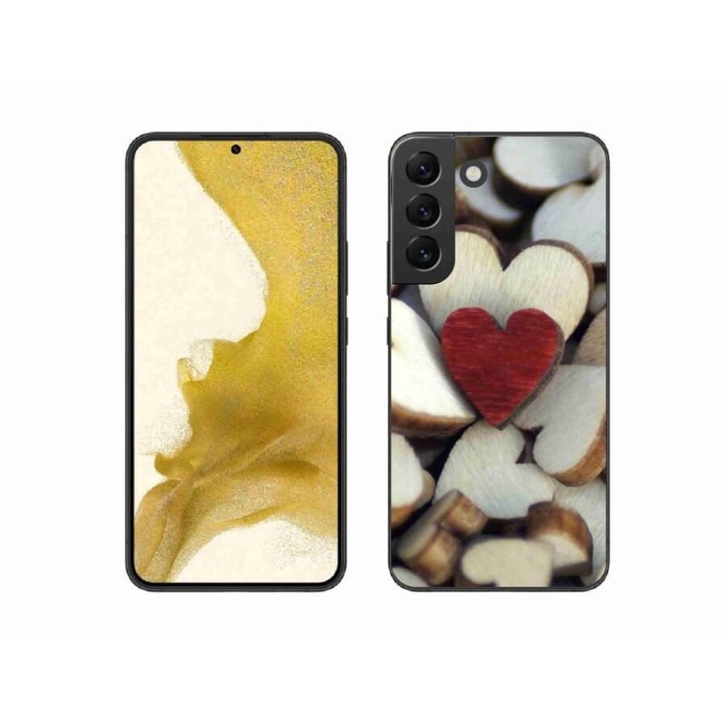 Gél védőhuzat mmCase Samsung Galaxy S22+ 5G - gravírozott piros szív