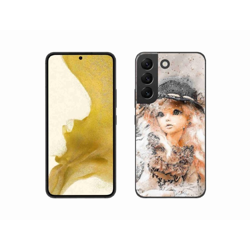 Gél borítás mmCase Samsung Galaxy S22 5G - lány kalapos sapkával