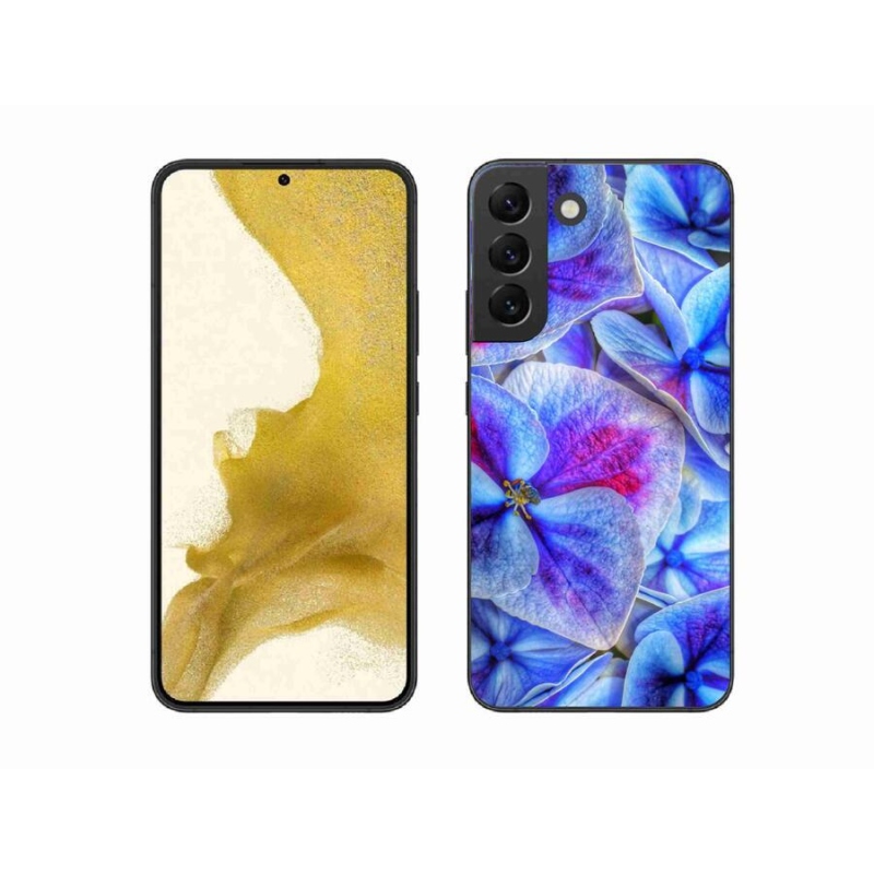Gél védőhuzat mmCase Samsung Galaxy S22+ 5G - kék virágok 1
