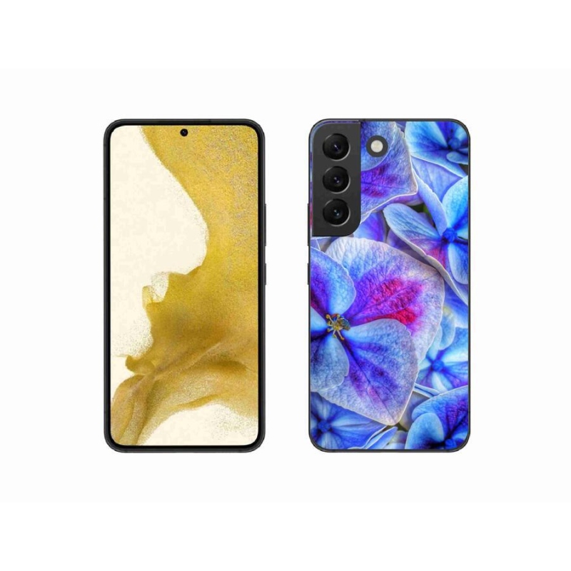 Gél védőhuzat mmCase Samsung Galaxy S22 5G - kék virágok 1