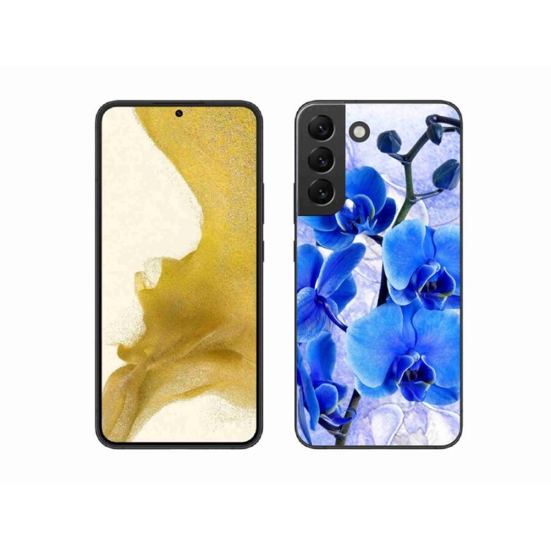 Gél védőhuzat mmCase Samsung Galaxy S22+ 5G - kék virágok