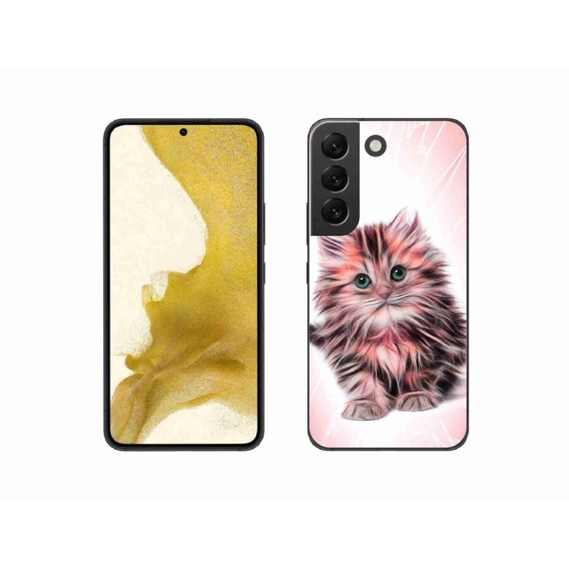 Gél borítás mmCase Samsung Galaxy S22 5G - aranyos cica - Samsung Galaxy S22 5G számára