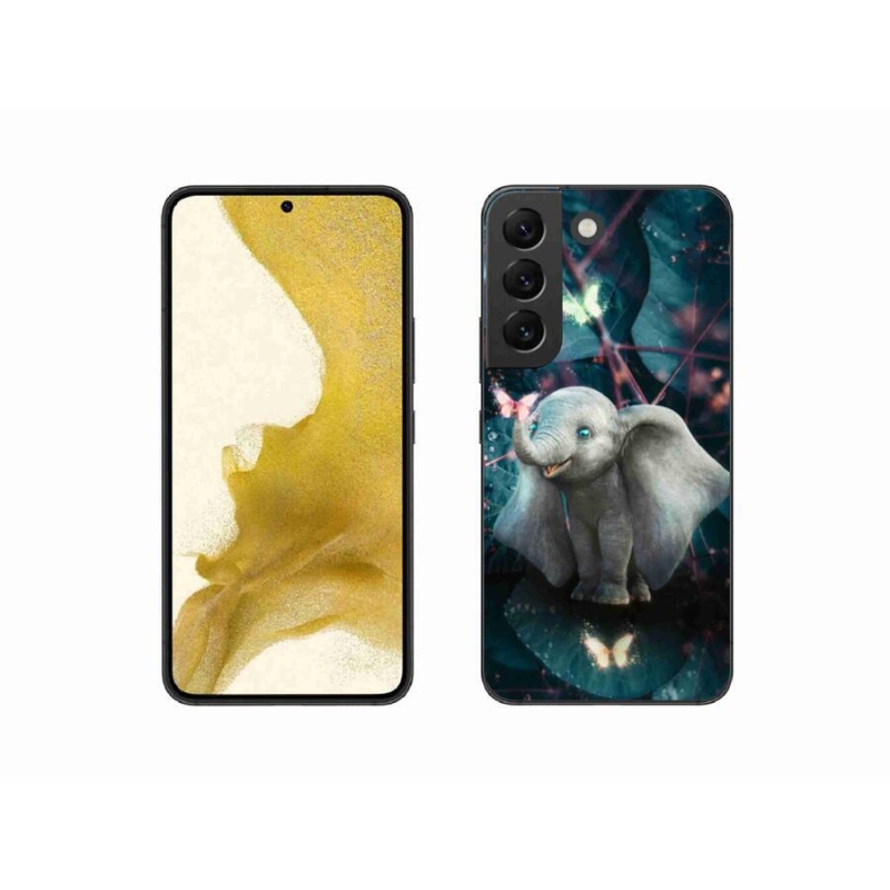 Gél borítás mmCase Samsung Galaxy S22 5G - aranyos elefánthoz