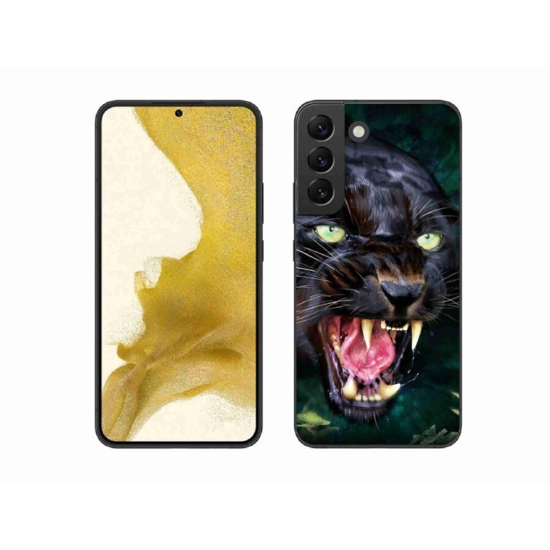 Zselés borítás mmCase Samsung Galaxy S22+ 5G - dühös fekete párduchoz