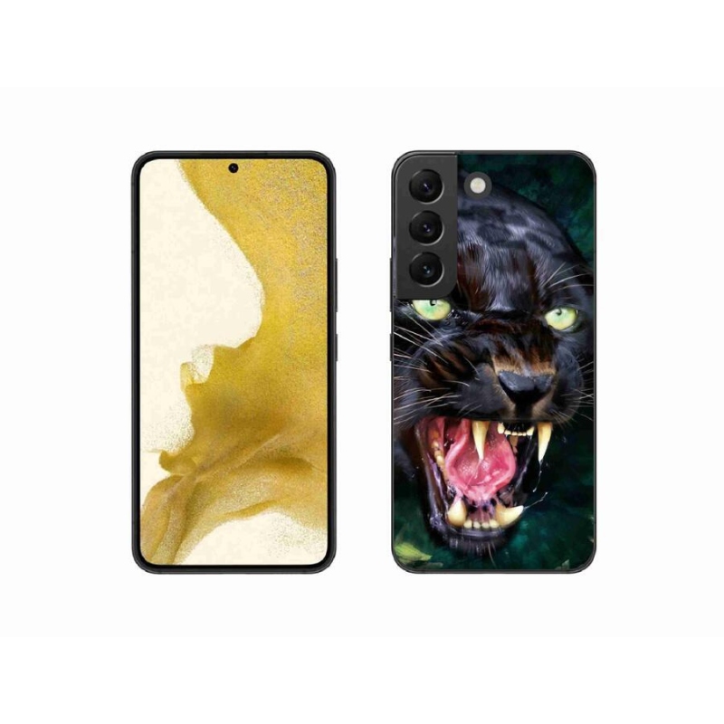 Zselés borítás mmCase Samsung Galaxy S22 5G - dühös fekete párduchoz