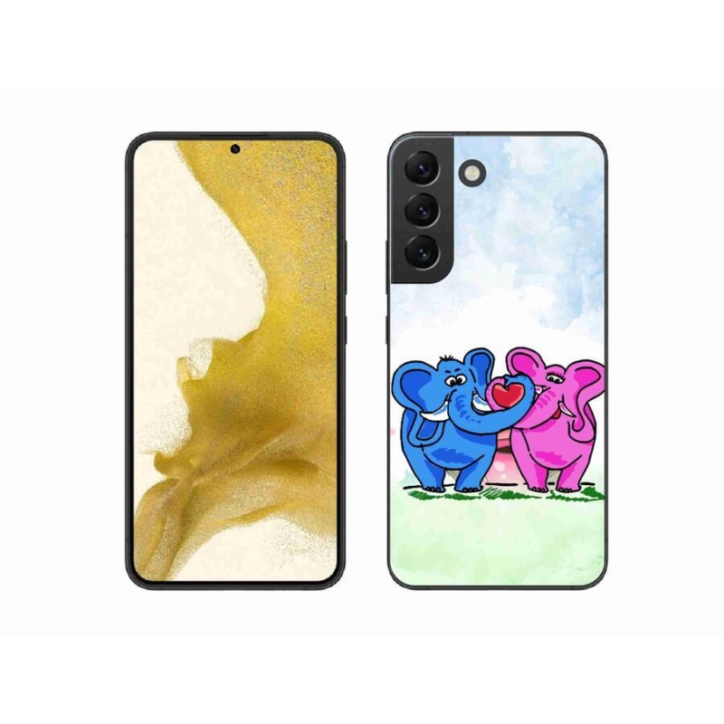 Gél borítás mmCase Samsung Galaxy S22+ 5G - szerelmes elefántok