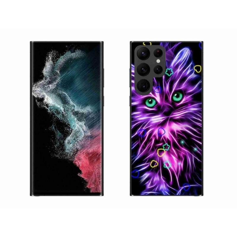 Zselés borítás mmCase Samsung Galaxy S22 Ultra 5G - absztrakt macska