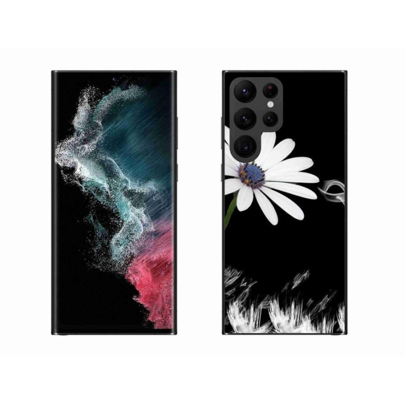 Gél védőhuzat mmCase Samsung Galaxy S22 Ultra 5G - fehér virág