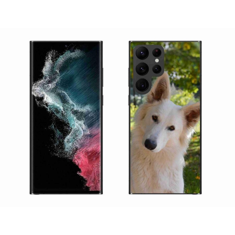 Gél védőhuzat mmCase Samsung Galaxy S22 Ultra 5G - fehér Svájci juhász 1