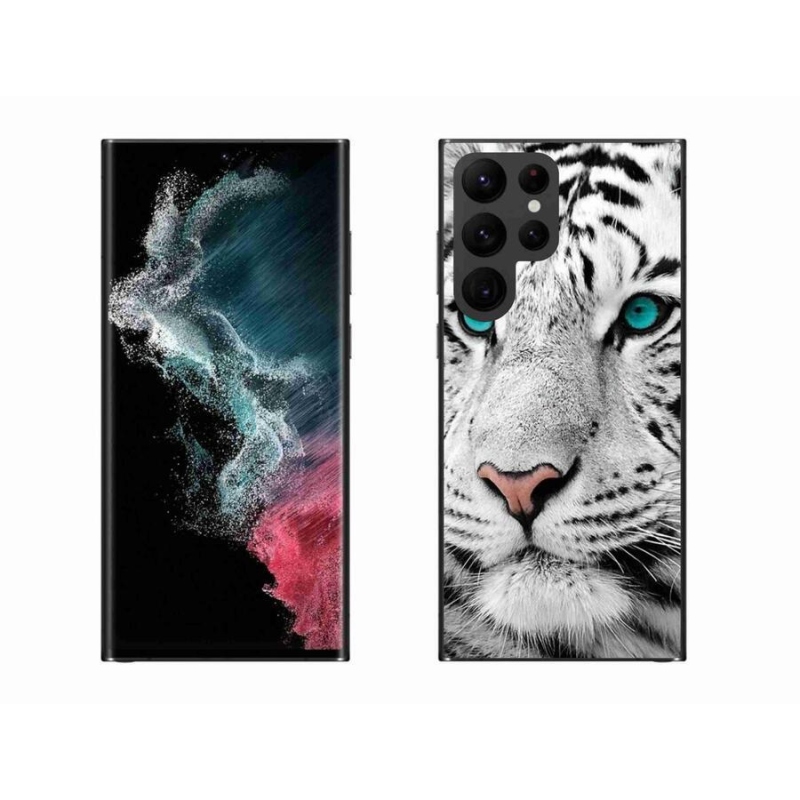 Zselés borítás mmCase Samsung Galaxy S22 Ultra 5G - fehér tigris
