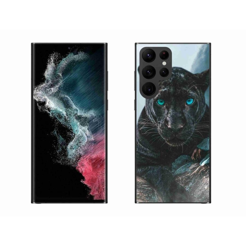 Zselés borítás mmCase Samsung Galaxy S22 Ultra 5G - fekete párduc