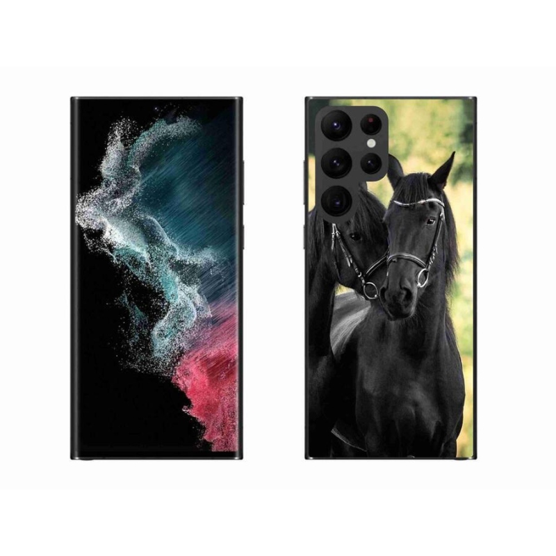 Gél borítás mmCase Samsung Galaxy S22 Ultra 5G - két fekete ló