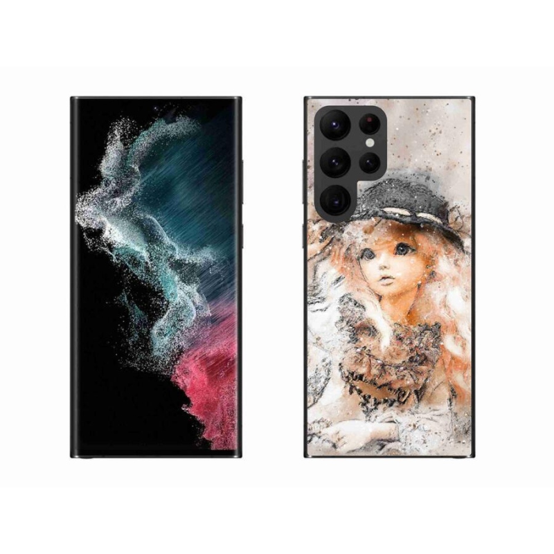 Zselés borítás mmCase Samsung Galaxy S22 Ultra 5G - kalapos lány számára