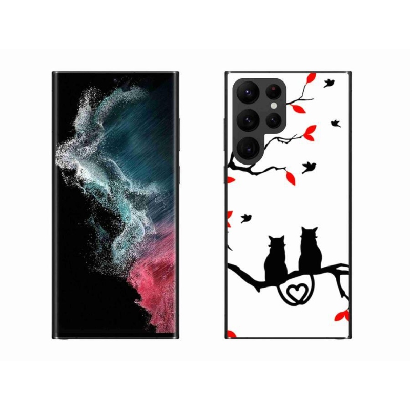 Gél borítás mmCase Samsung Galaxy S22 Ultra 5G - macskaszerelem