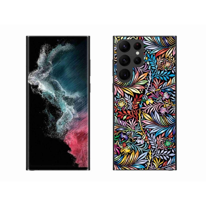 Gél borítás mmCase Samsung Galaxy S22 Ultra 5G - virágok 5