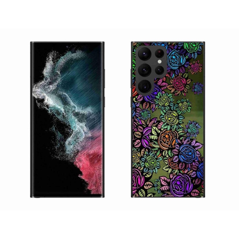 Gél borító mmCase Samsung Galaxy S22 Ultra 5G - virágok 6