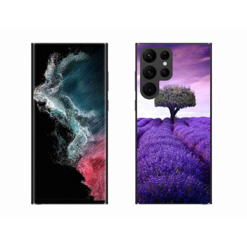 Gél védőhuzat mmCase Samsung Galaxy S22 Ultra 5G készülékhez - levendula rét