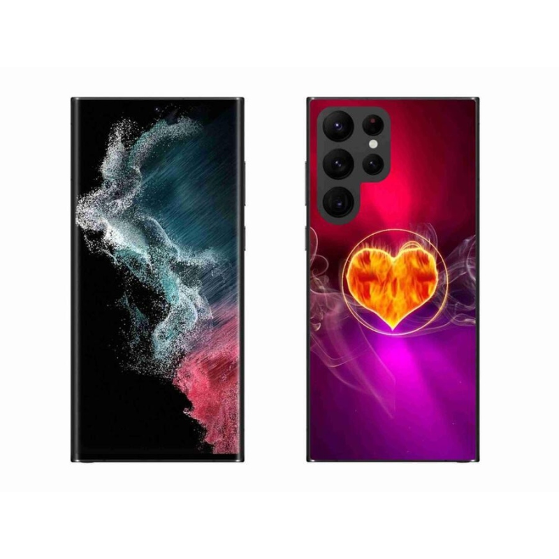 Zselés borítás mmCase Samsung Galaxy S22 Ultra 5G - tüzes szív
