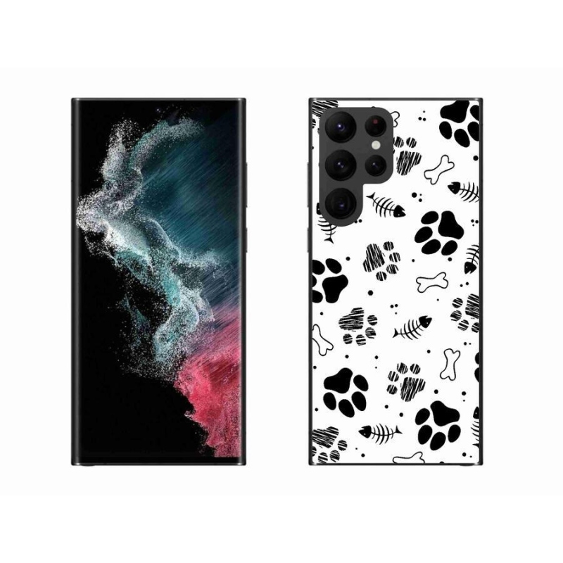 Zselés borítás mmCase Samsung Galaxy S22 Ultra 5G - kutyamancsok 1