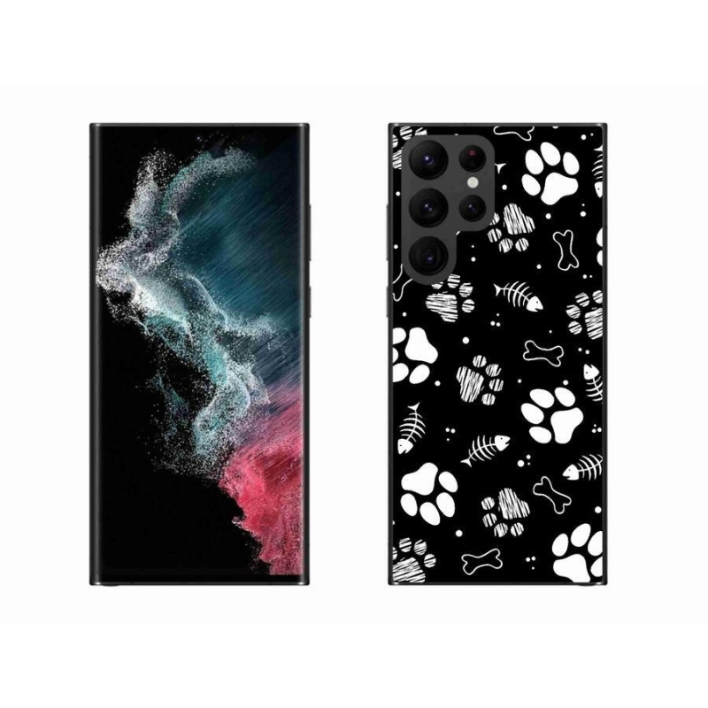 Zselés borítás mmCase Samsung Galaxy S22 Ultra 5G - kutyamancsok