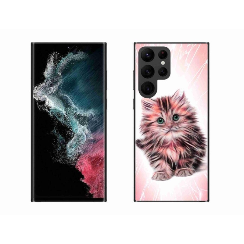 Gél védőhuzat mmCase Samsung Galaxy S22 Ultra 5G - aranyos cica