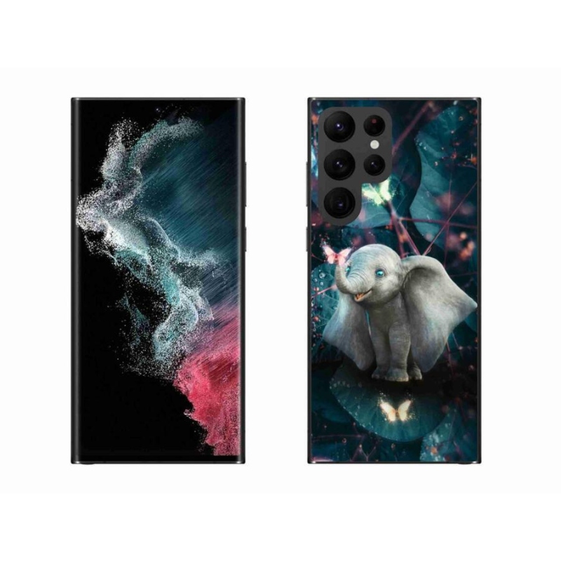 Gél védőhuzat mmCase Samsung Galaxy S22 Ultra 5G - aranyos elefánt