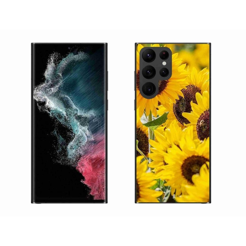 Zselés borítás mmCase Samsung Galaxy S22 Ultra 5G - Napraforgó