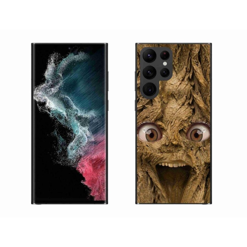 Gél borítás mmCase Samsung Galaxy S22 Ultra 5G - vidám fa szemekkel