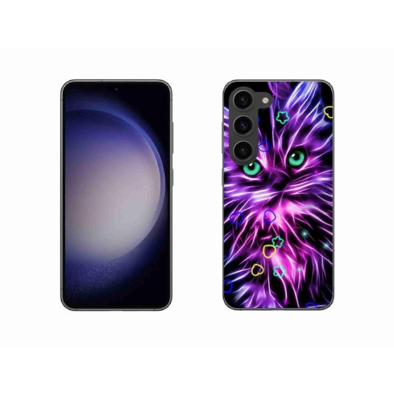 Gél borító mmCase Samsung Galaxy S23 5G - absztrakt macska - Samsung Galaxy S23 5G számára