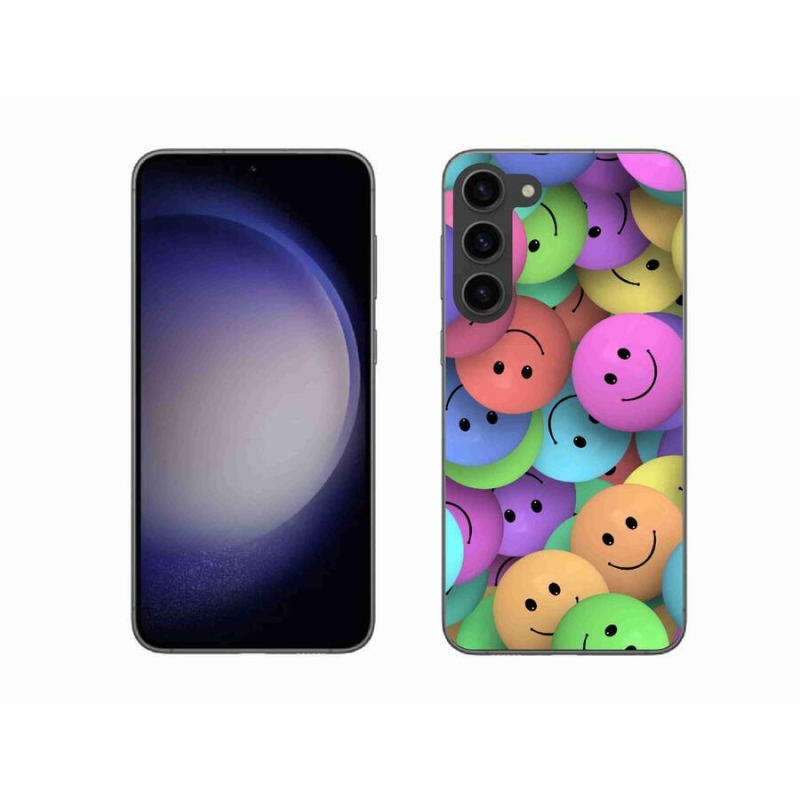 Gél borító mmCase a mobiltelefonon Samsung Galaxy S23+ 5G - színes smiley-kkal