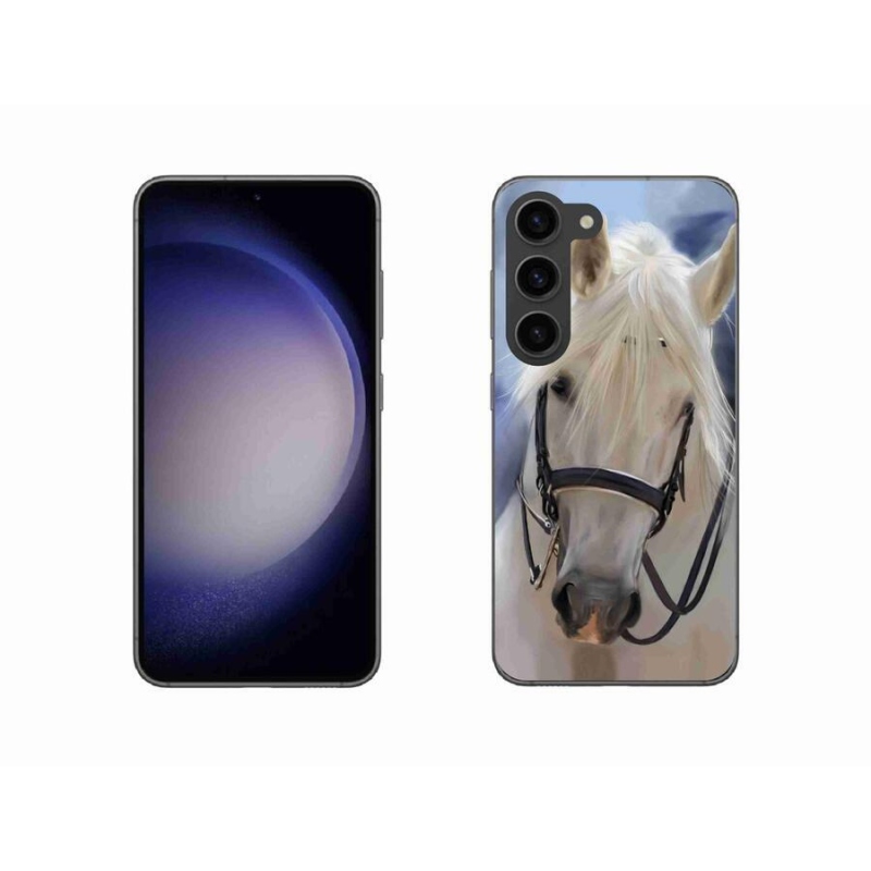 Gél borítás mmCase Samsung Galaxy S23 5G - fehér ló - Samsung Galaxy S23 5G - fehér ló