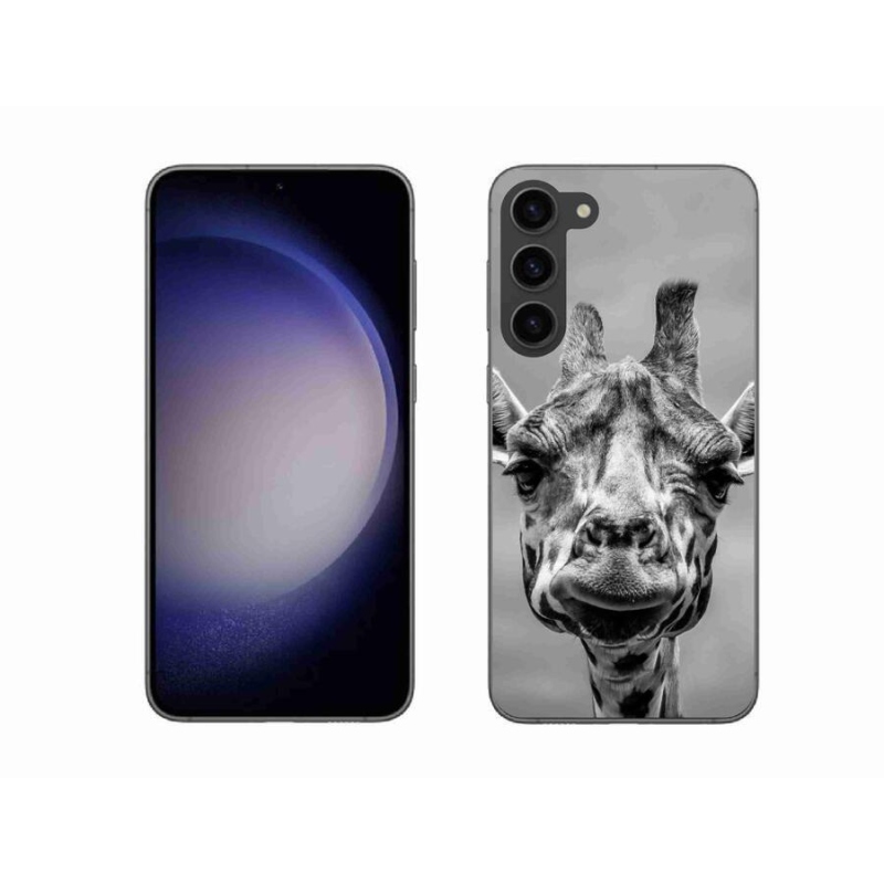 Zselés borítás mmCase Samsung Galaxy S23+ 5G - fekete-fehér zsiráfhoz