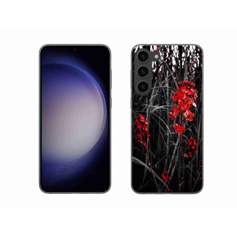 Zselés borítás mmCase Samsung Galaxy S23+ 5G - piros növényhez