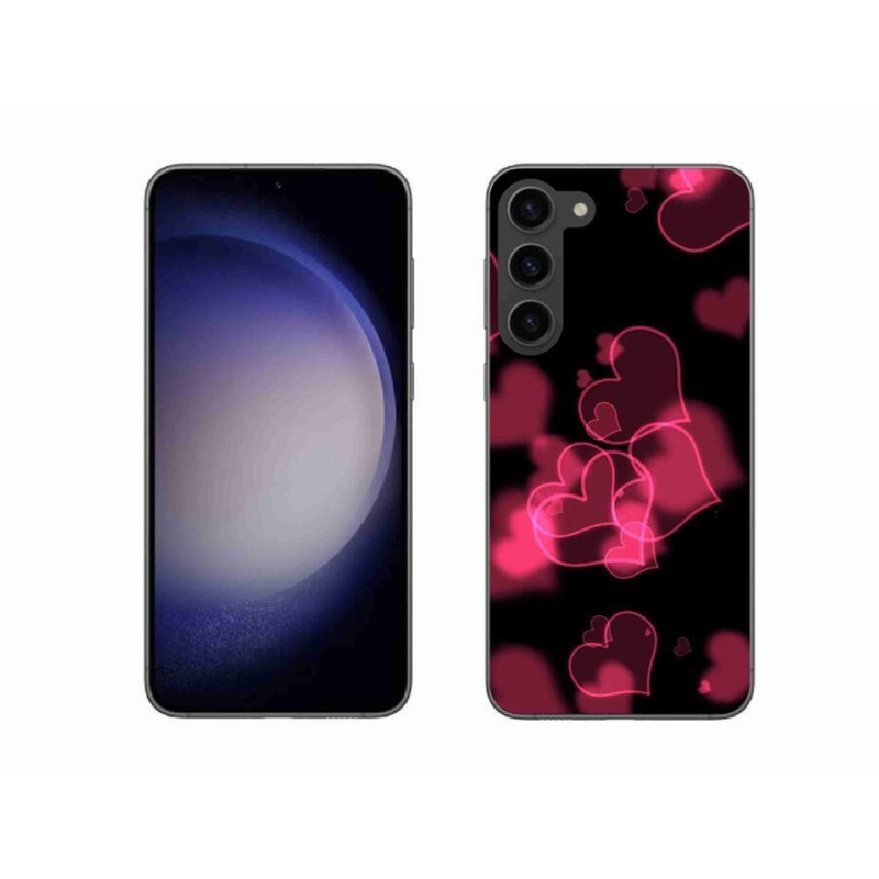 Gél védőhuzat mmCase Samsung Galaxy S23+ 5G - piros szívek