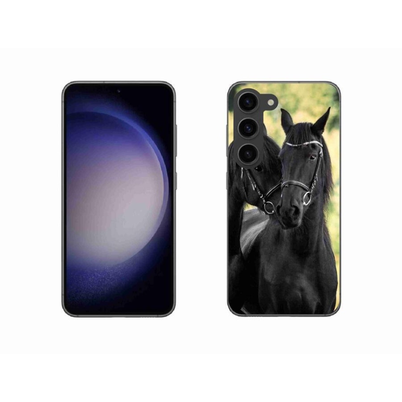 Gél borítás mmCase Samsung Galaxy S23 5G - két fekete ló